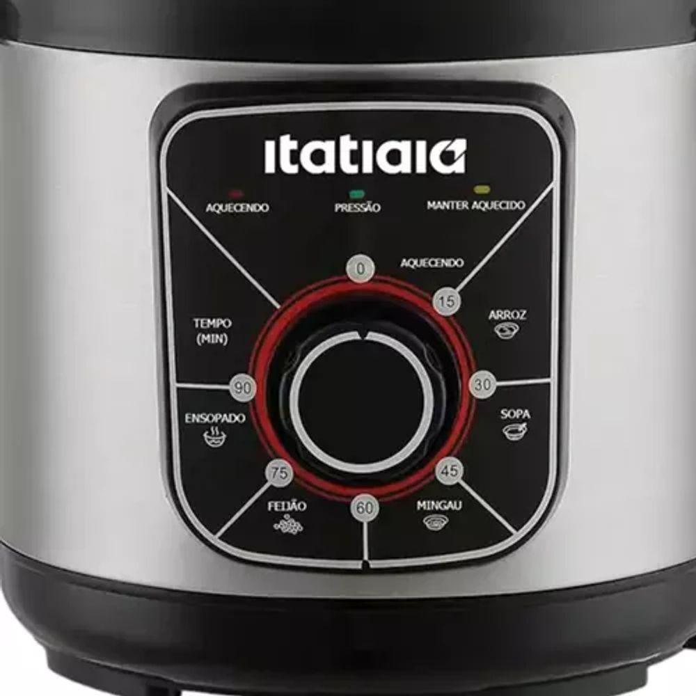 Panela De Pressão Eletrica Essencial 3L 700W Inox Com Preto 127V