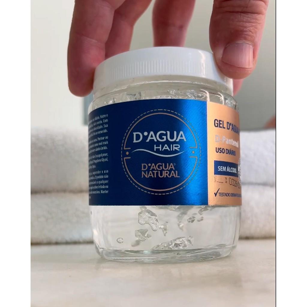Gel Fixador Dagua Natural Hair 200g Com Provitamina B5 D-pantenol Sem Álcool Uso Diário