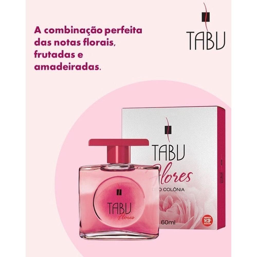 Kit Deo Colônia Tabu Flores 60ml (3 Unidades)