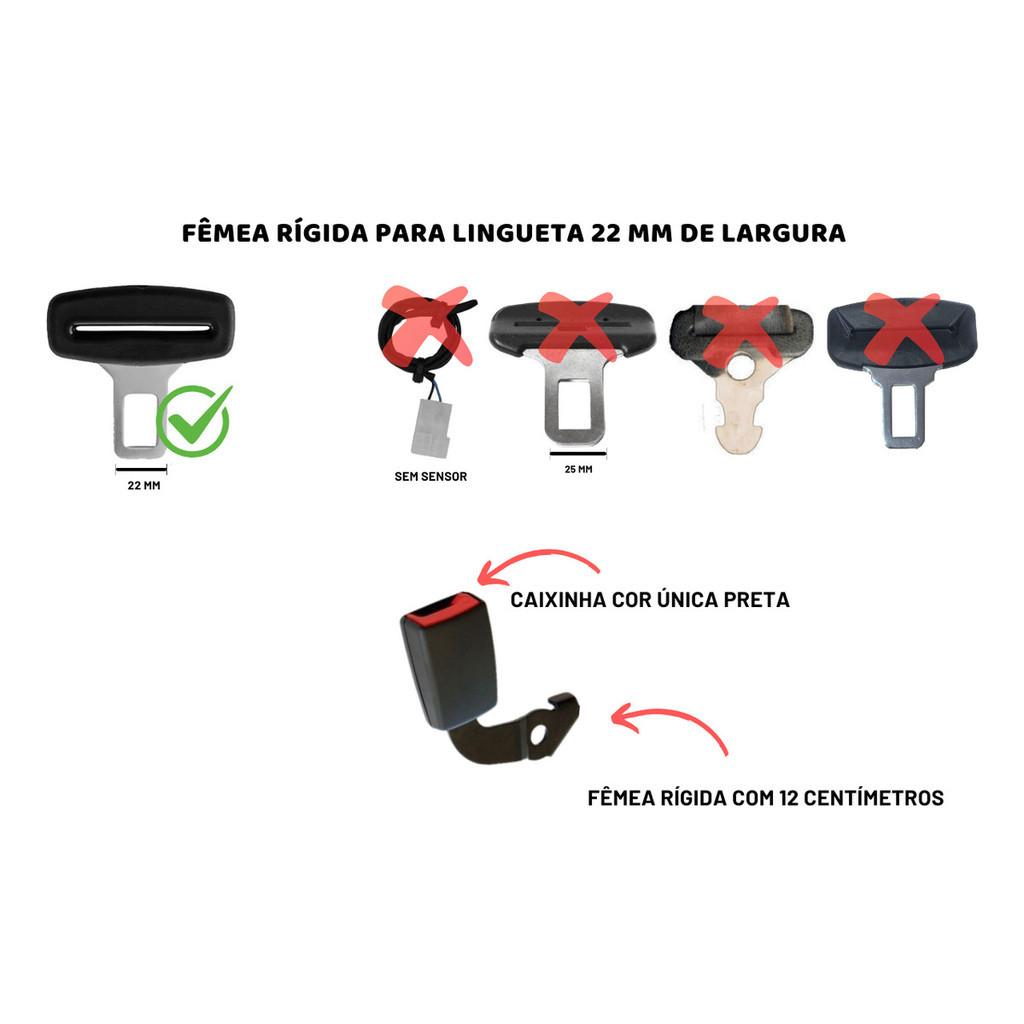 Par Engate Haste Rígida Cinto De Segurança Fiat Siena