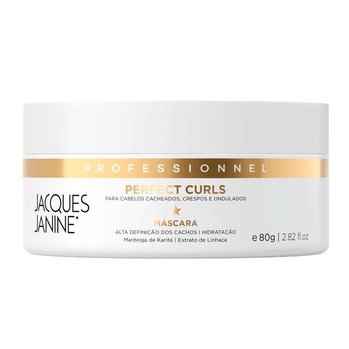 Máscara Tratamento Creme Cabelos Ondulados Cacheados Crespos Perfect Curls Jacques Janine 80g