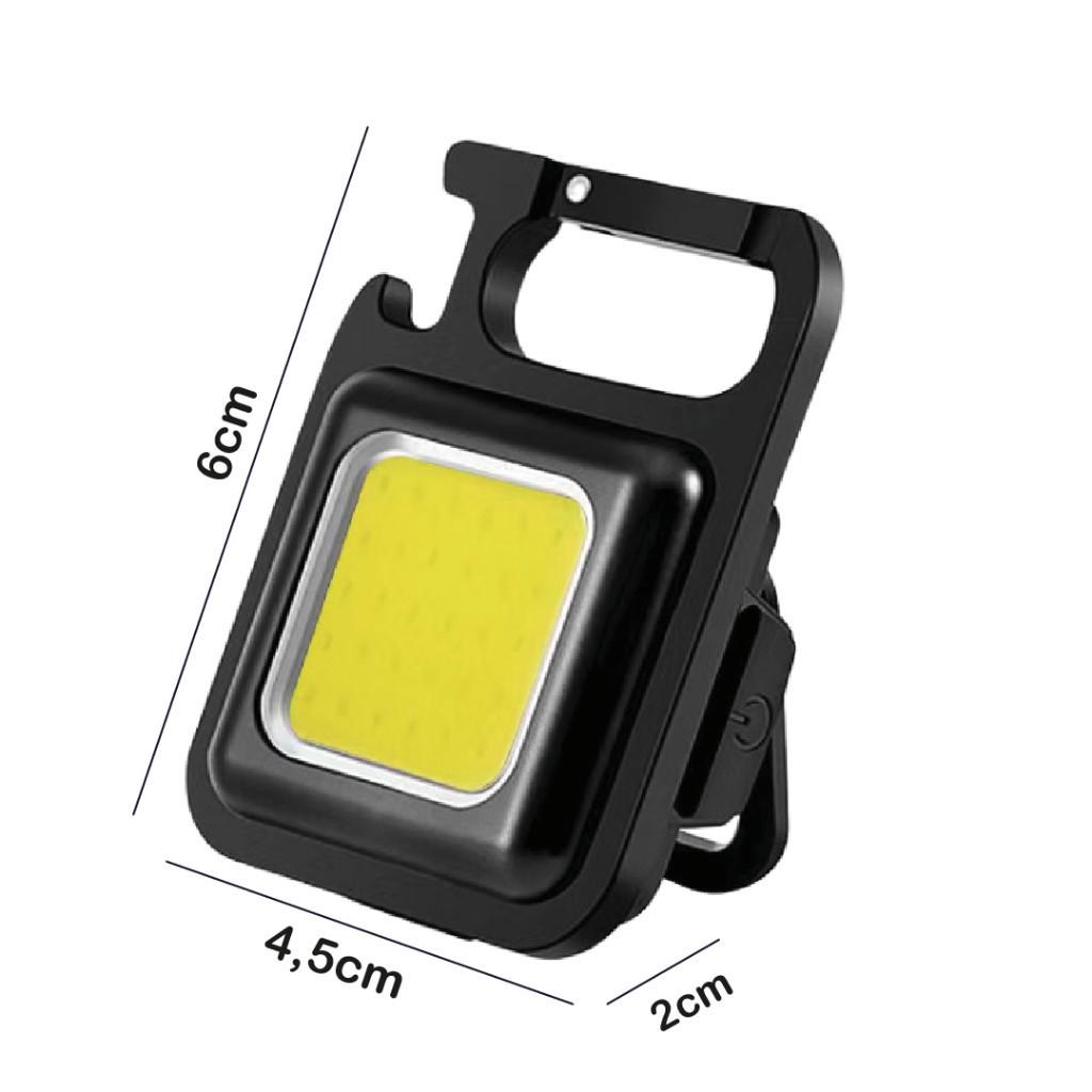 Mini Chaveiro Lanterna Portátil LED Super Potente 1000 Lumens Com Carregador USB Branco Frio