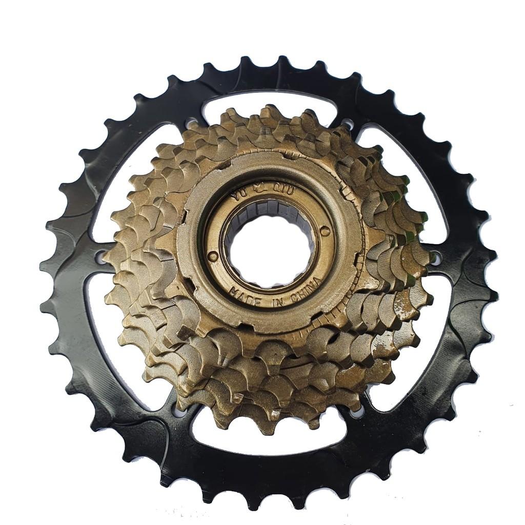 Kit 21 Vel Catraca K7 14/34 Mega Range Cambio C/g Corrente