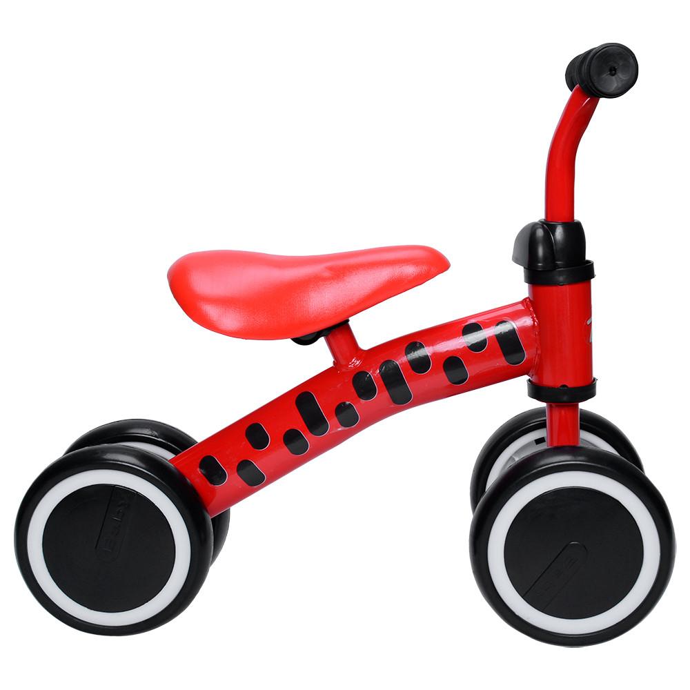 Bicicleta Equilíbrio Infantil 4 Rodas Sem Pedal Andador 25kg Vermelho Zippy Toys