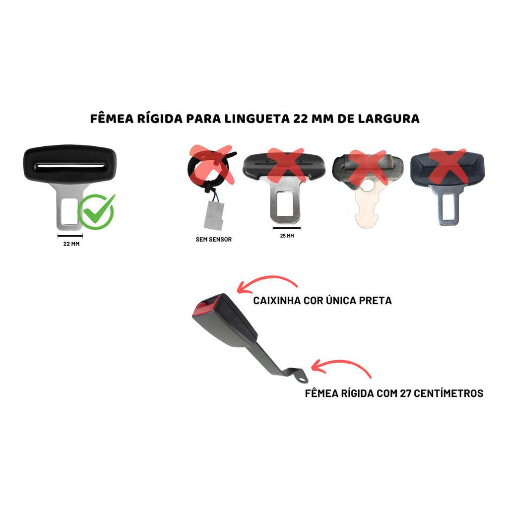 Engate Haste Rígida Cinto De Segurança Vw Golf Fecho Fêmea