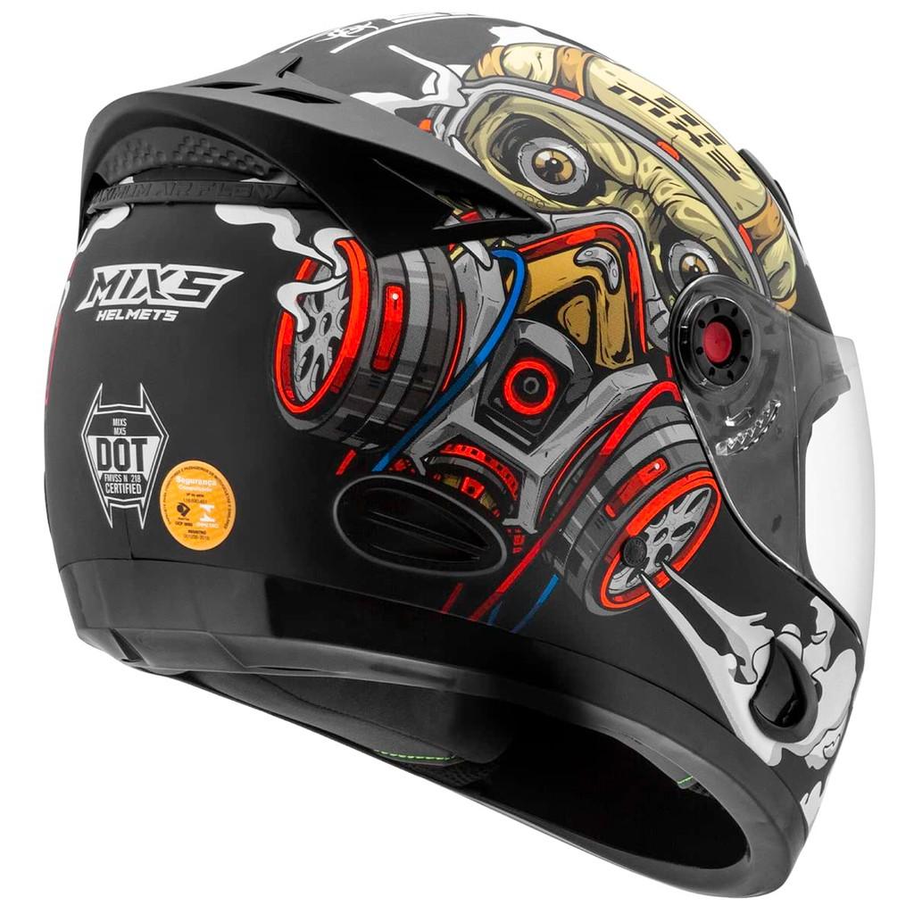Capacete Mixs MX5 Virus Fosco