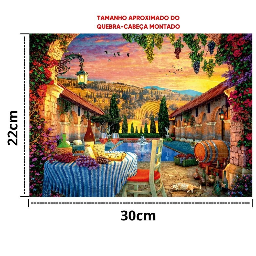 Quebra Cabeça Mini 500 Peças Entardecer Na Vinícola Grow Artista Dominic Davison Jogo Pintor Puzzle