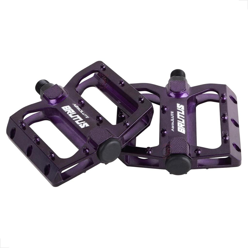 Pedal Plataforma Absolute Brutus Flat 9/16 Roxa - Dh Enduro Bmx Rosca Grossa 9/16 Freerider Bicicleta