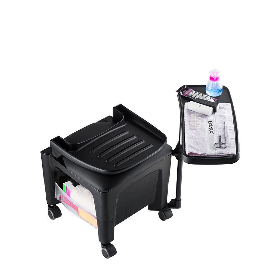 Cadeira Para Manicure Cirandinha Com Mesa Bari Preta Dompel