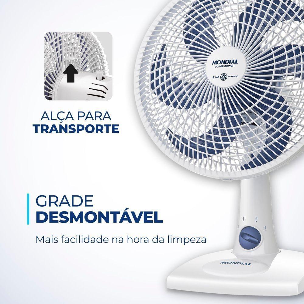 Ventilador De Mesa Mondial 6 Pás 30cm Super Power 220V