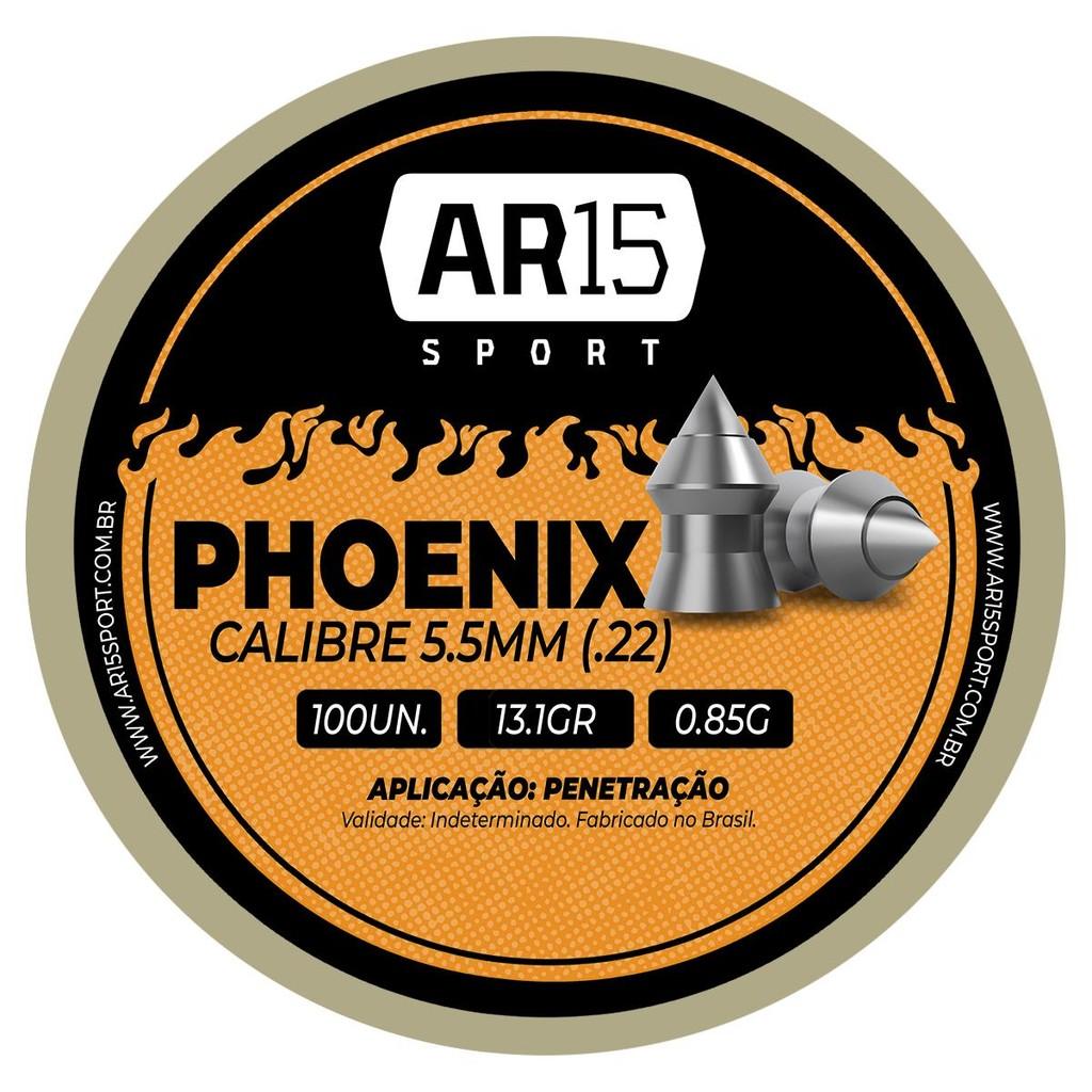 Chumbinho Carabina De Pressao 5.5mm 400un 13.1gr Phoenix