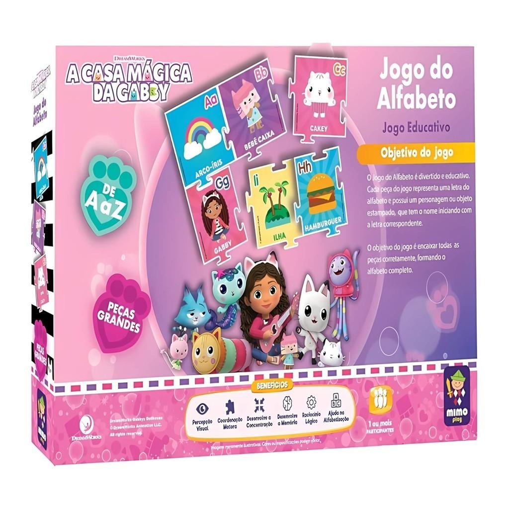 1x Jogo Educativo Alfabeto Casa Mágica Da Gabby Mimo Toys Brinquedo Desenvolvimento Alfabetização