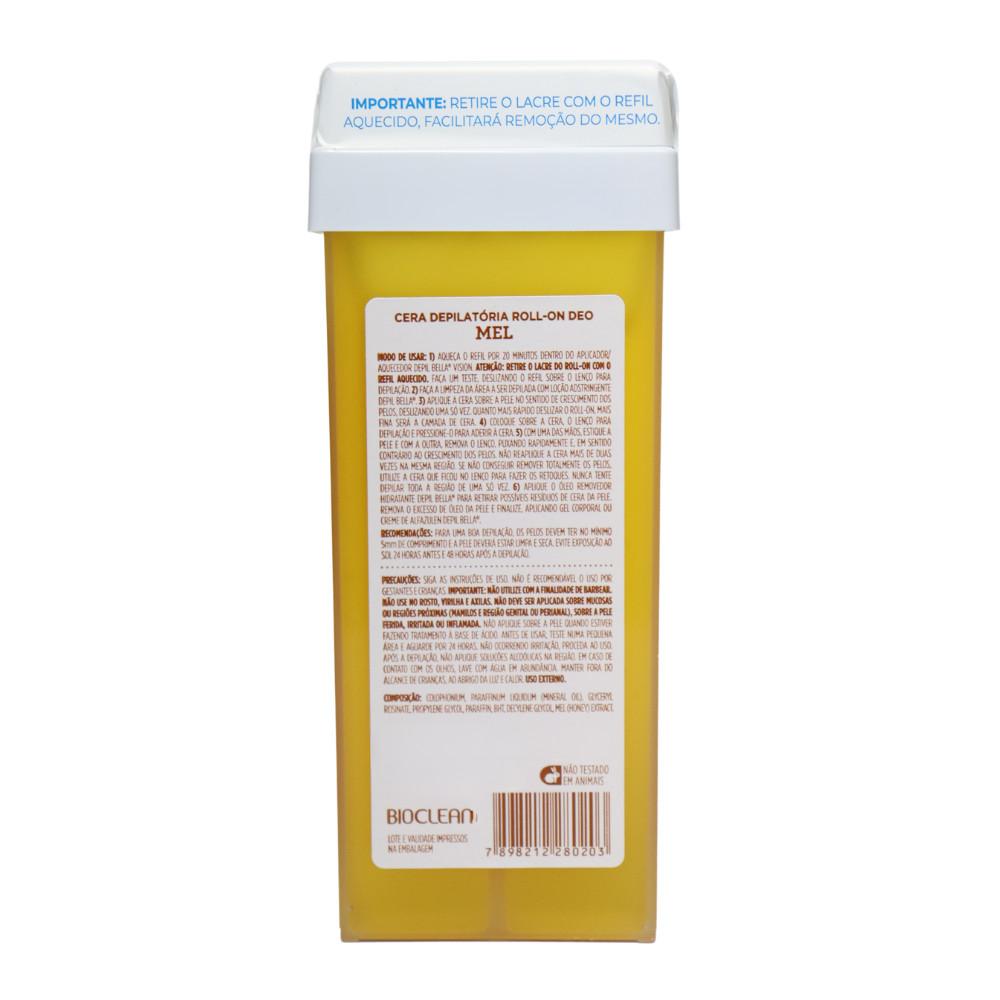 Kit 6 Ceras Roll-on Mel Depilatória Perna Braços Depil Bella
