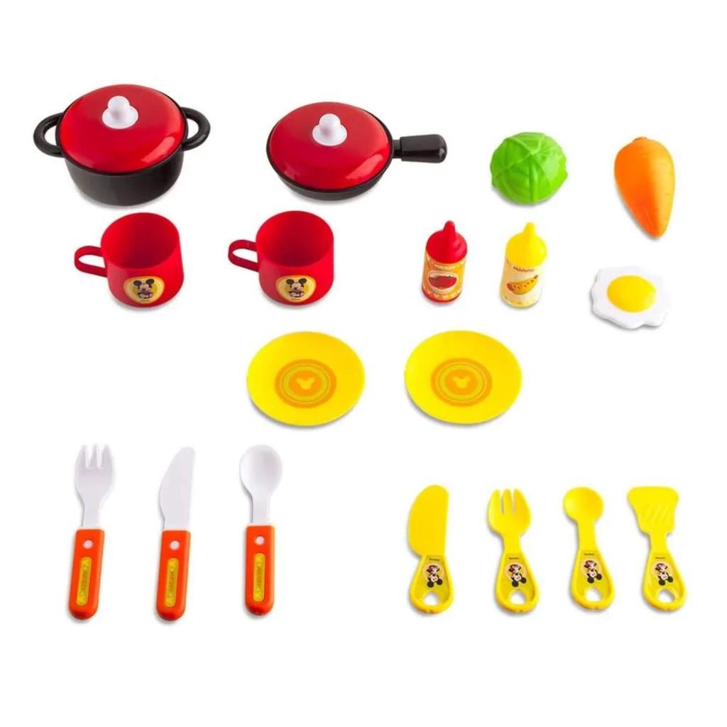 Mochila 2 Em 1 Kit Playset Mickey Cozinha Com Acessórios Multikids