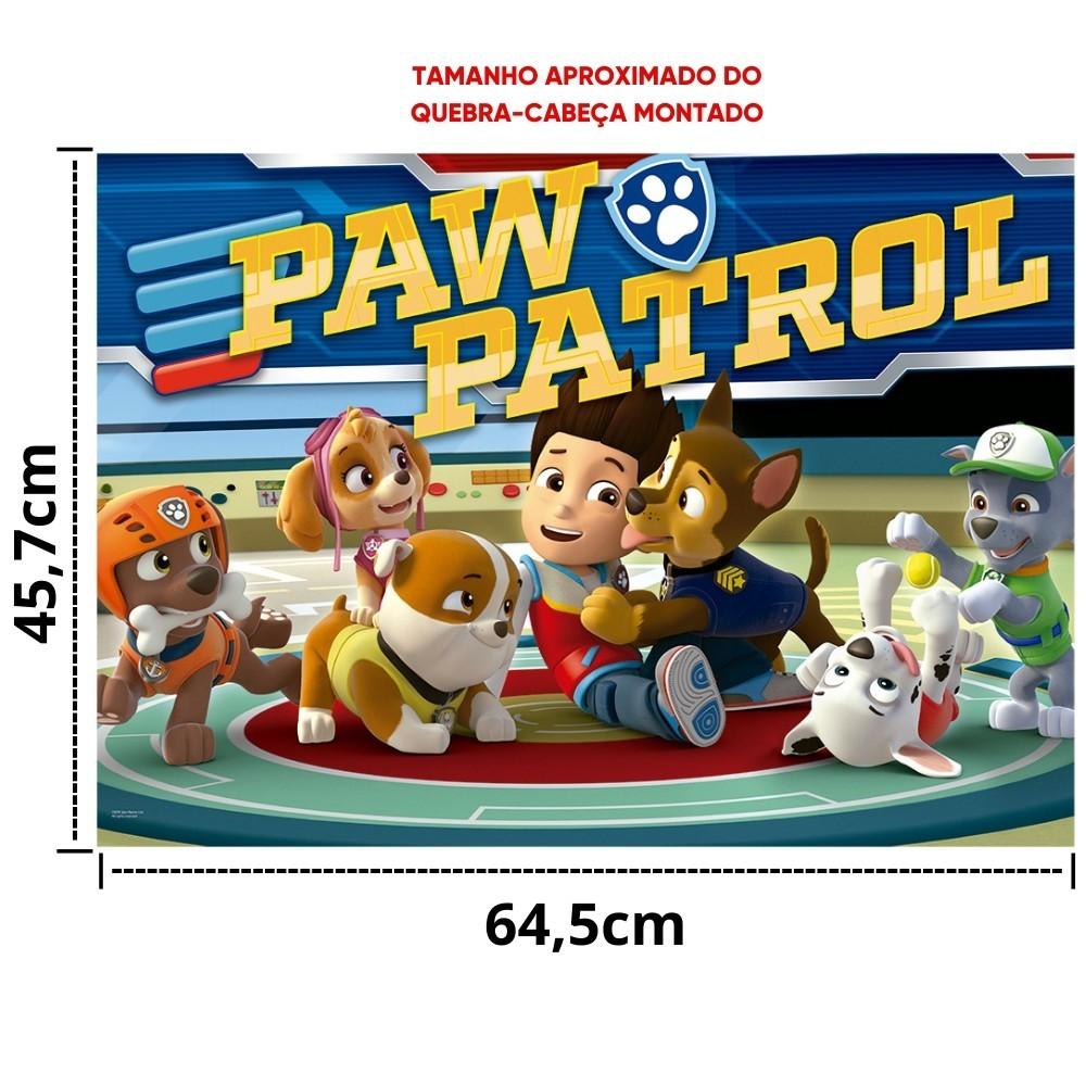 Quebra Cabeça Gigante Patrulha Canina 48 Peça Paw Patrol Grow Jogo Puzzle Desenho Cachorro Brinquedo