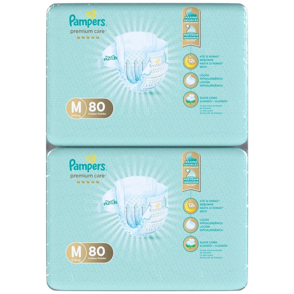 Fralda Pampers Premium Care Topíssima M Com 160un