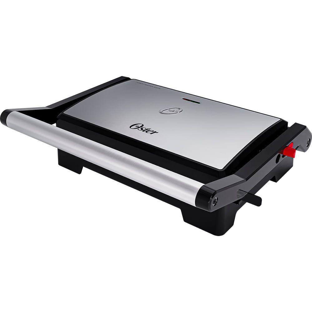 Mini Grill Elétrico Oster Inox 2 Em 1 110V