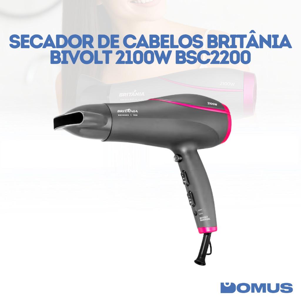 Secador De Cabelo 2100w Bivolt Britânia
