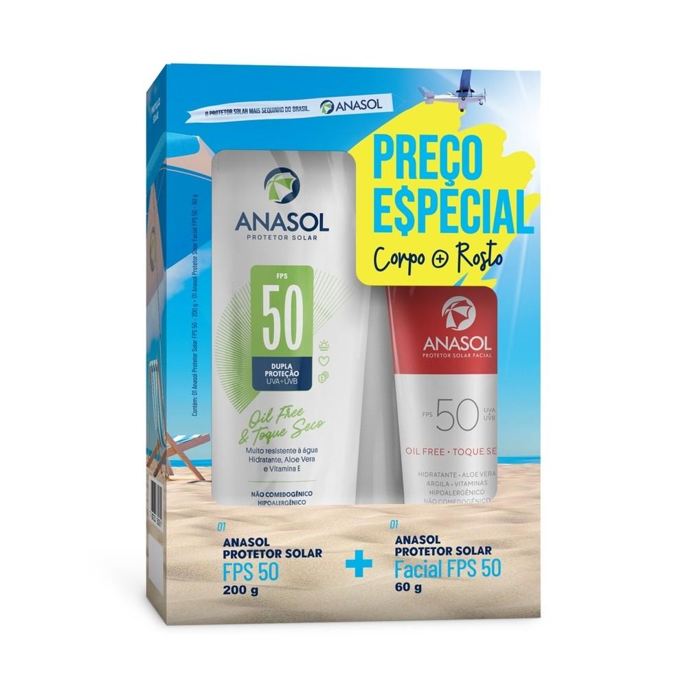 Kit Anasol FPS 50 Facial 60g + FPS 50 Corpo 200g
