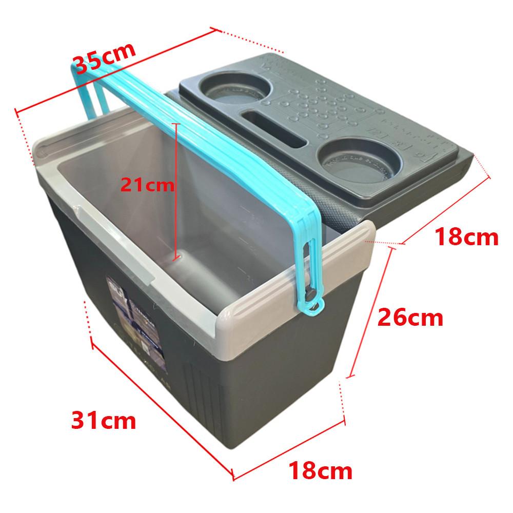 Kit Praia Caixa Cooler Termica 20 Litros Com Alça Cinza PLUS Com Caixa 8 Litros Termolar Pesca