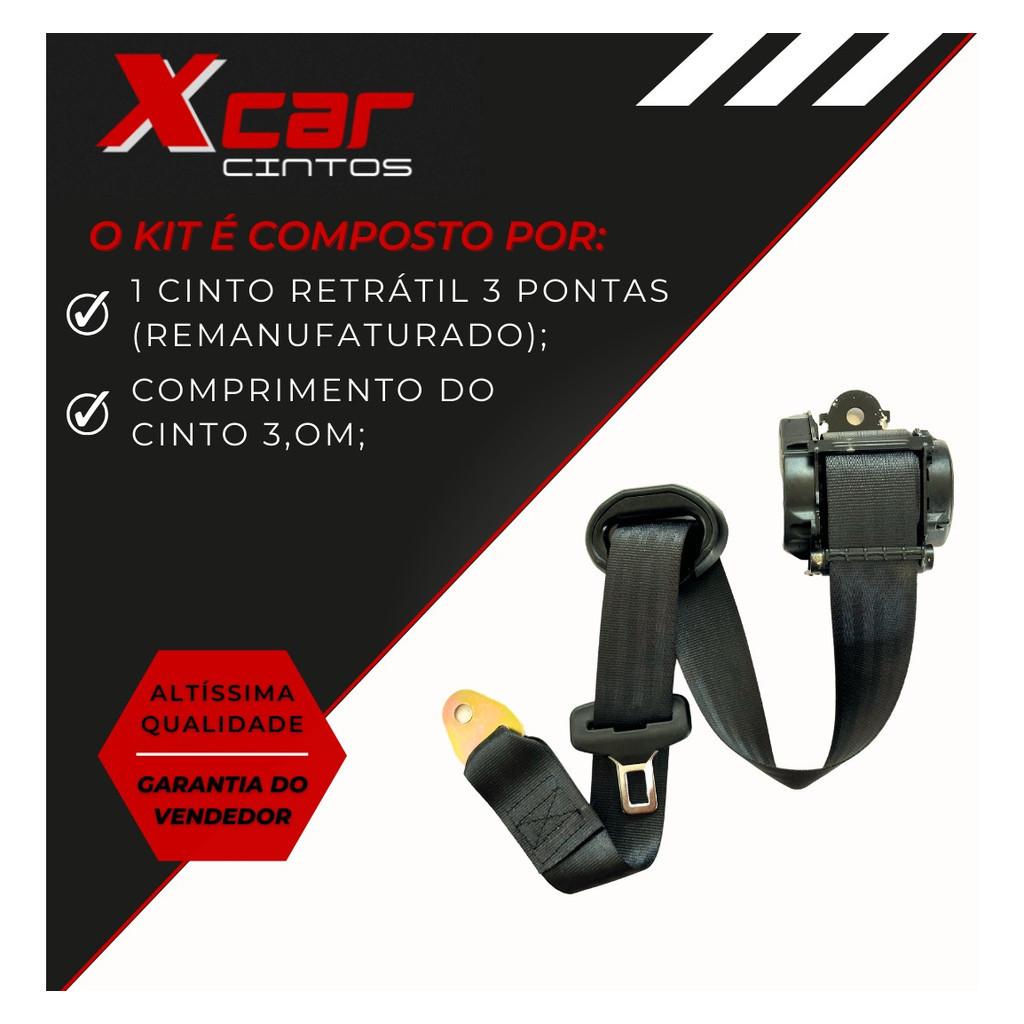 Cinto De Segurança Retratil 3 Pontas Universal