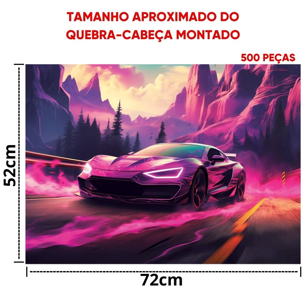 Quebra Cabeça Velocidade Nas Alturas 500 Peças Ggb Brinquedos Puzzle Paisagem Carro Montanha Árvores