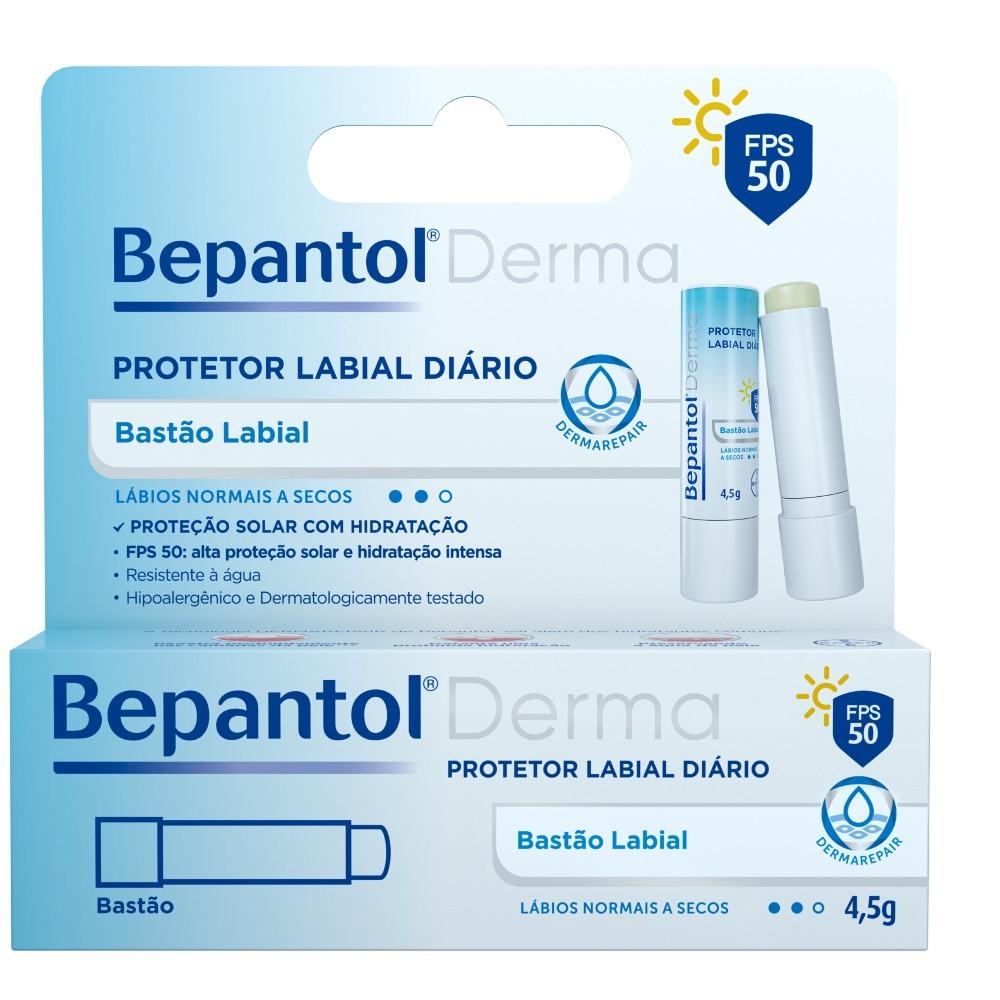 Protetor Labial Diário Derma Hidratante Com Fps50 Bepantol