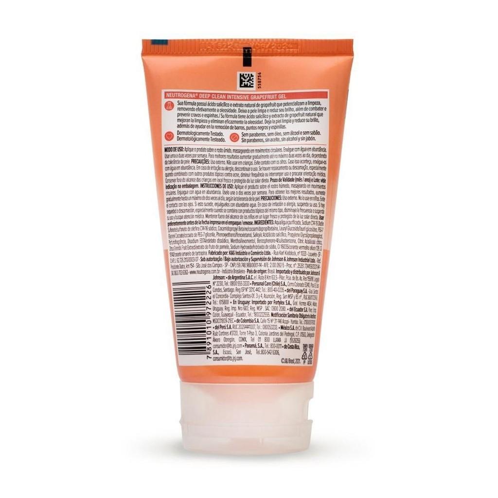 Gel De Limpeza Facial Neutrogena Deep Clean Intensive Grapefruit 150g