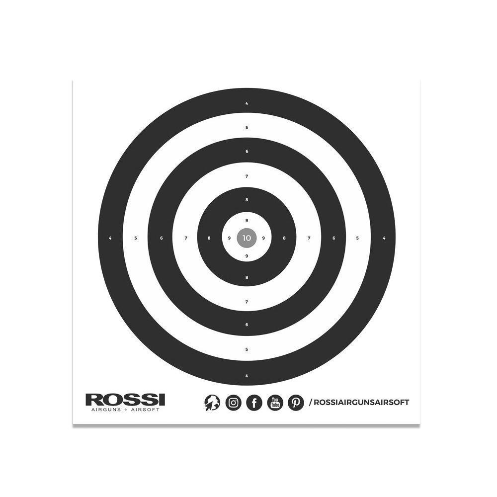 Alvo Papel Airguns Airsoft Preto 140x140mm20und - Rossi