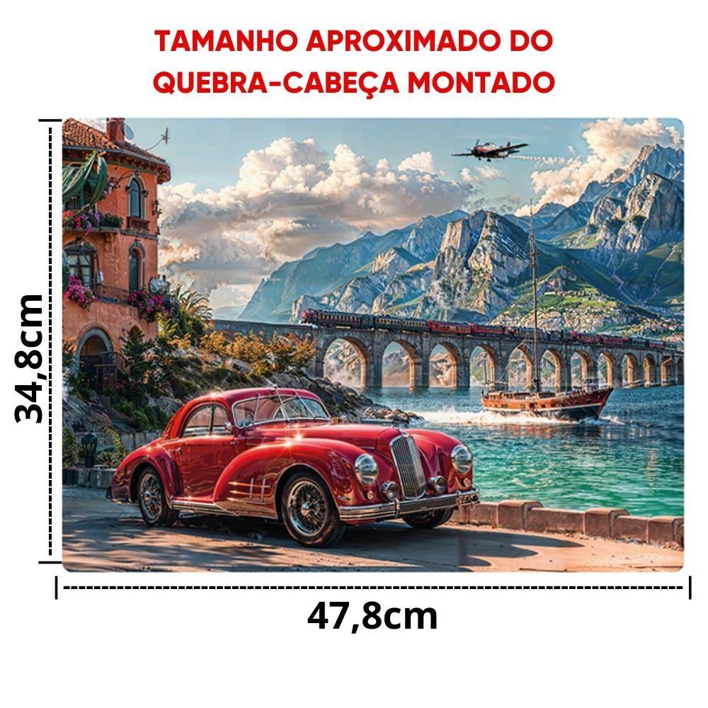 Quebra Cabeça Maravilhas Mecânicas 300 Peças Grande Toyster Mentes Ativas Puzzle Numerado Carro Trem