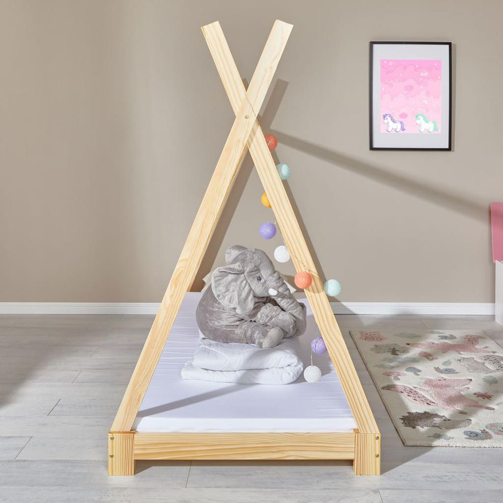 Cama Montessoriana Madeira Cabana Com Estrado Elin