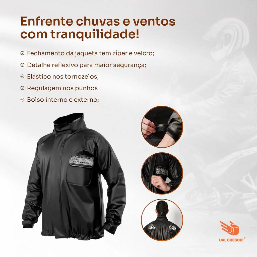 Capa De Chuva Brascamp Jaqueta + Calça Motoqueiro Tamanho G