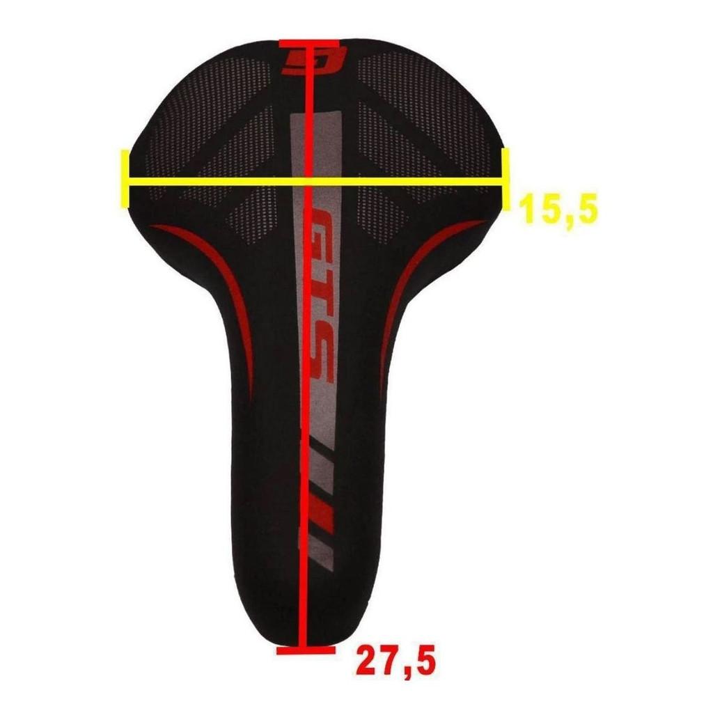 Banco Selim Gts Bicicleta Mtb Speed Preto + Manopla Confort