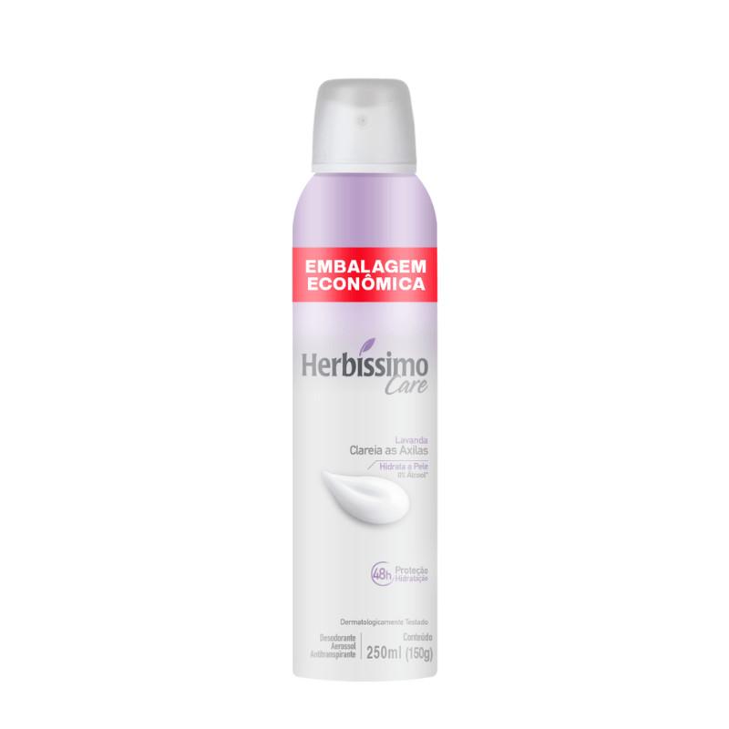 Desodorante Aerossol Antitranspirante Herbissimo Care Lavanda 250ml Embalagem Econômica