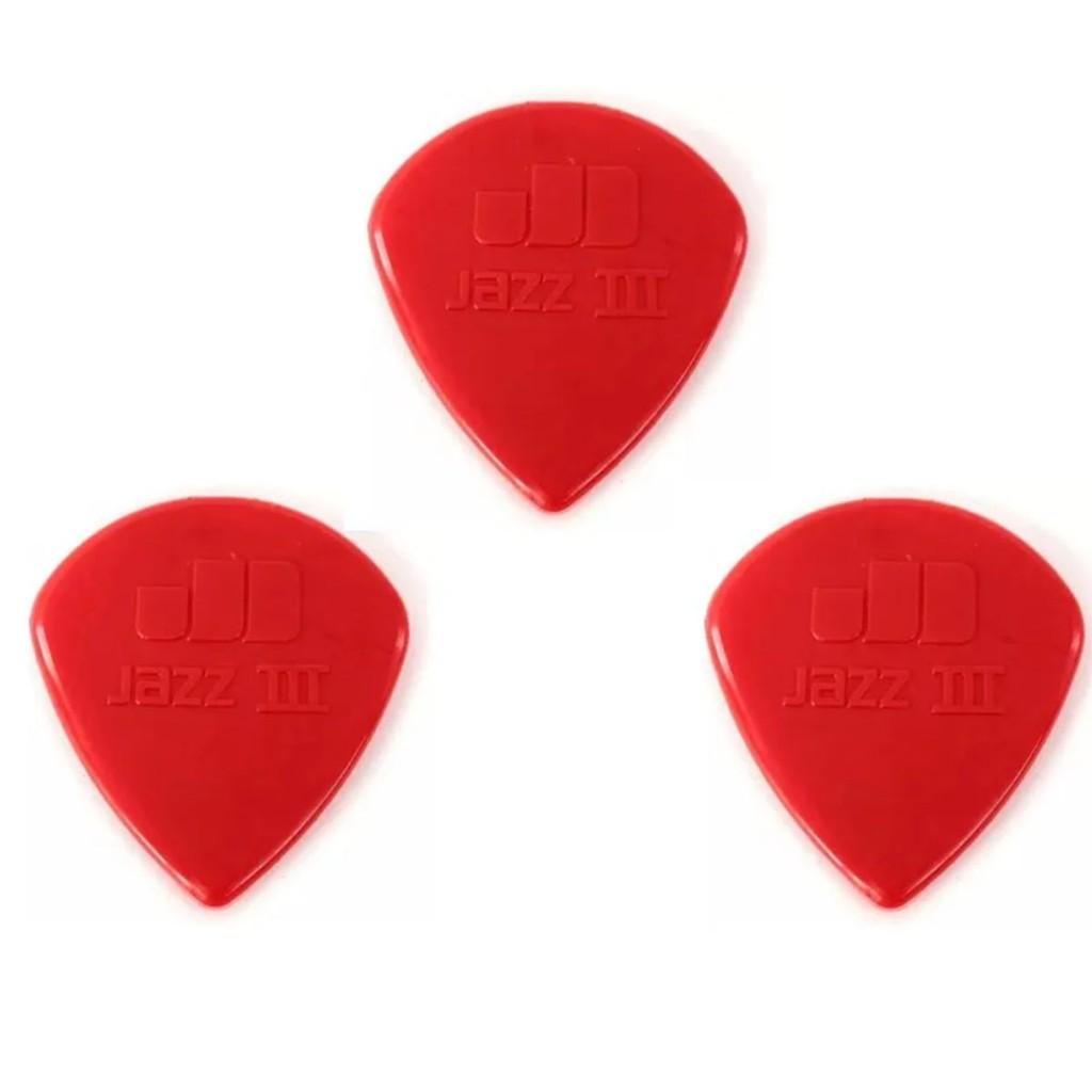 Palhetas Nylon Jazz Iii Vermelha 47r3n Dunlop Cor Kit Com 3 Palhetas