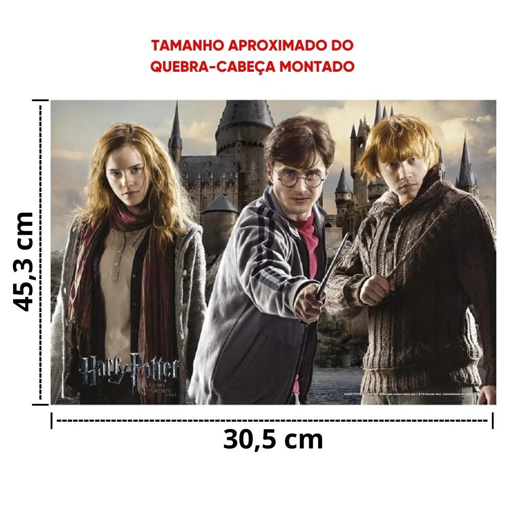 Quebra Cabeça Harry Potter 150 Peças Grow Puzzle Jogo Filme Bruxaria Magia Casas Hogwarts Hermione