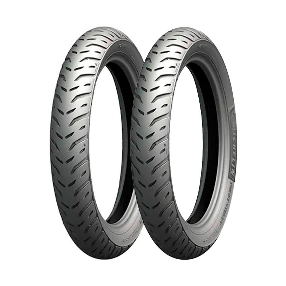Jogo Pneus De Moto Michelin Pilot Street 2 60/100-17 33S + 80/100-14 49S Reinf Tl