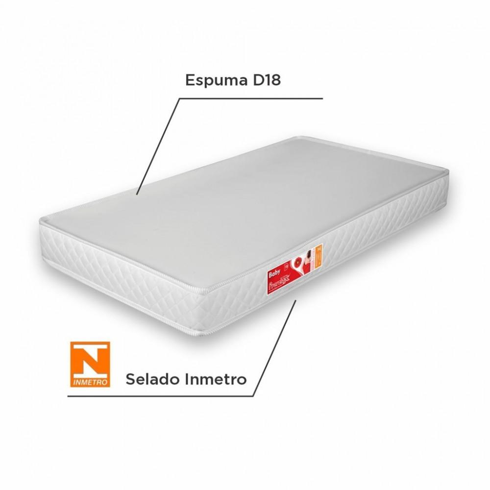 Colchão De Berço Espuma D18 Baby 70cm X 130cm X10cm Prorelax