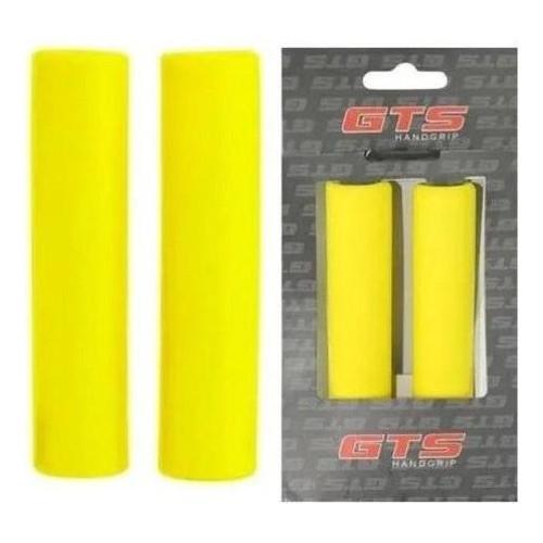 Manopla Silicone Gts Soft Bike Hand Grip Super Macia Cor Amarelo