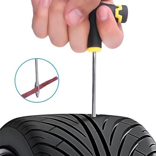 Kit Reparo De Pneus Remendo Macarrão Carro Moto Sem Câmara