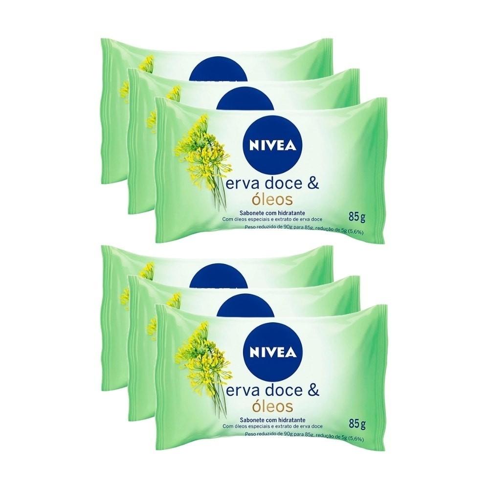 Kit Sabonete Nivea Erva Doce 85g C/6un
