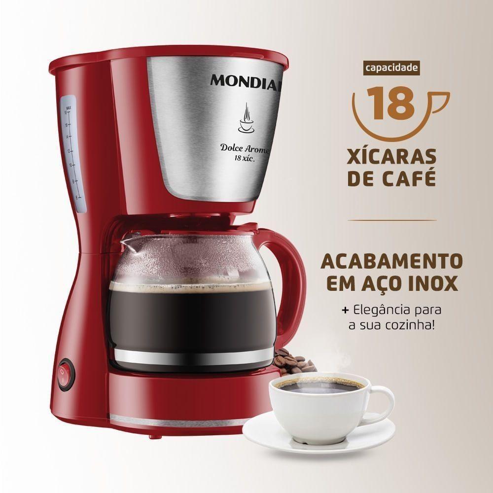 Cafeteira Elétrica Mondial Dolce Arome C-35-18x Jarra De Vidro 60hz 127V