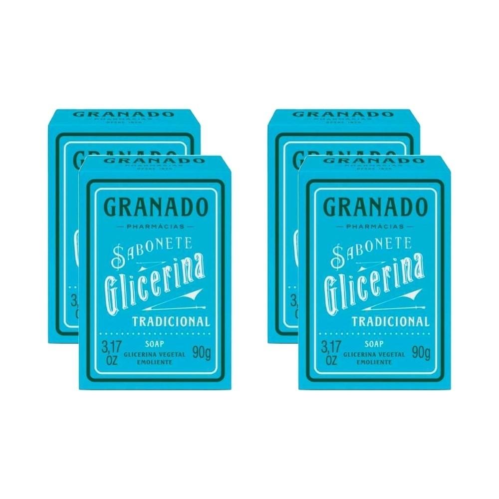 Kit Sabonete Granado Glicerina Pele Seca 90g C/4un
