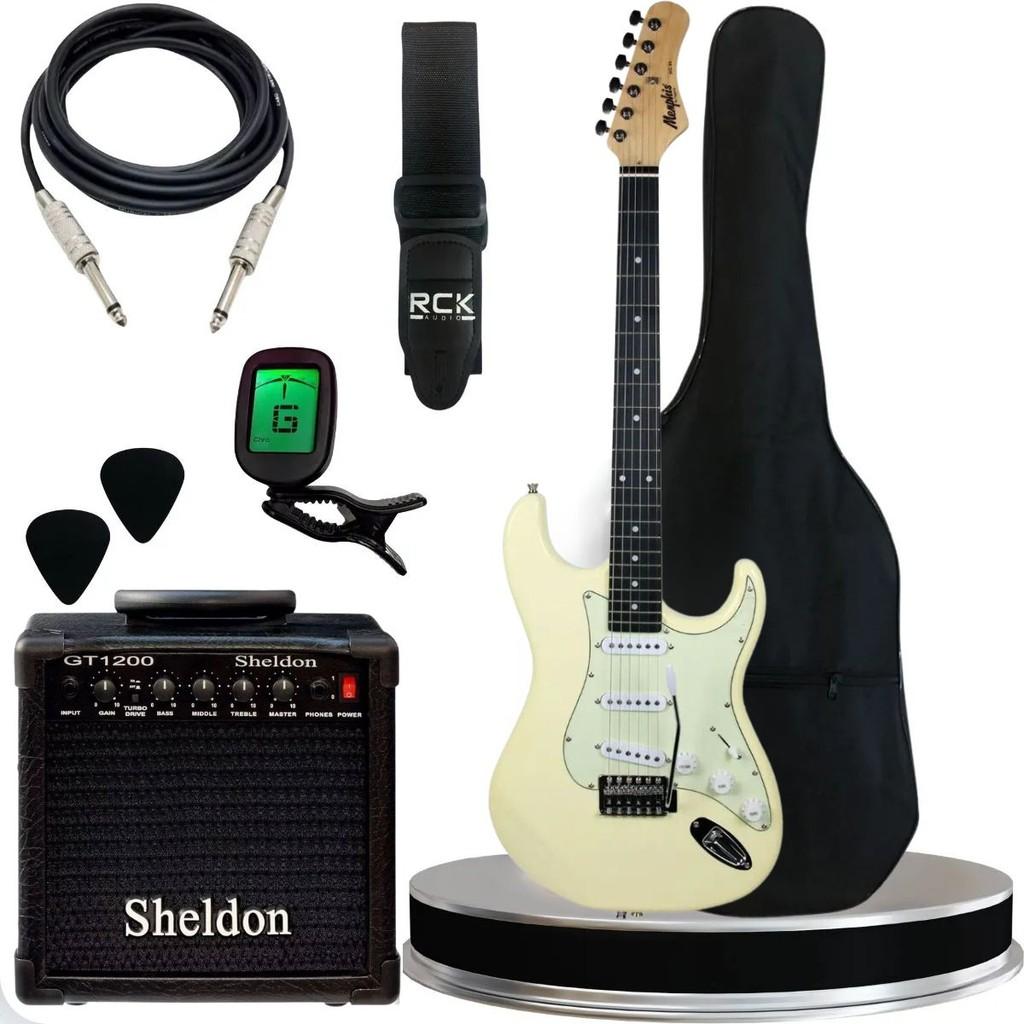 Kit Completo De Guitarra Tagima Memphis + Amplificador E Acessórios