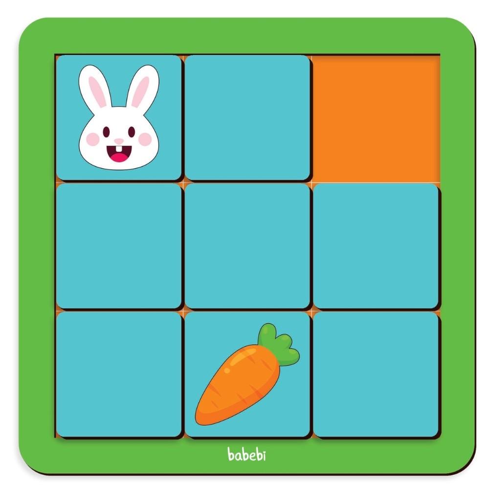 Jogo De Tabuleiro Mova-se Coelhinho Babebi Educativo Mesa Madeira Joguinhos Bolsa Infantil Brinquedo