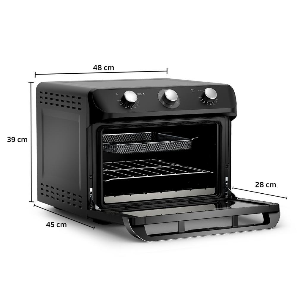 Forno De Bancada E Fritadeira Elétrica Sem Óleo Air Fryer Mueller Mfb35g 35L 127v Preto Fosco