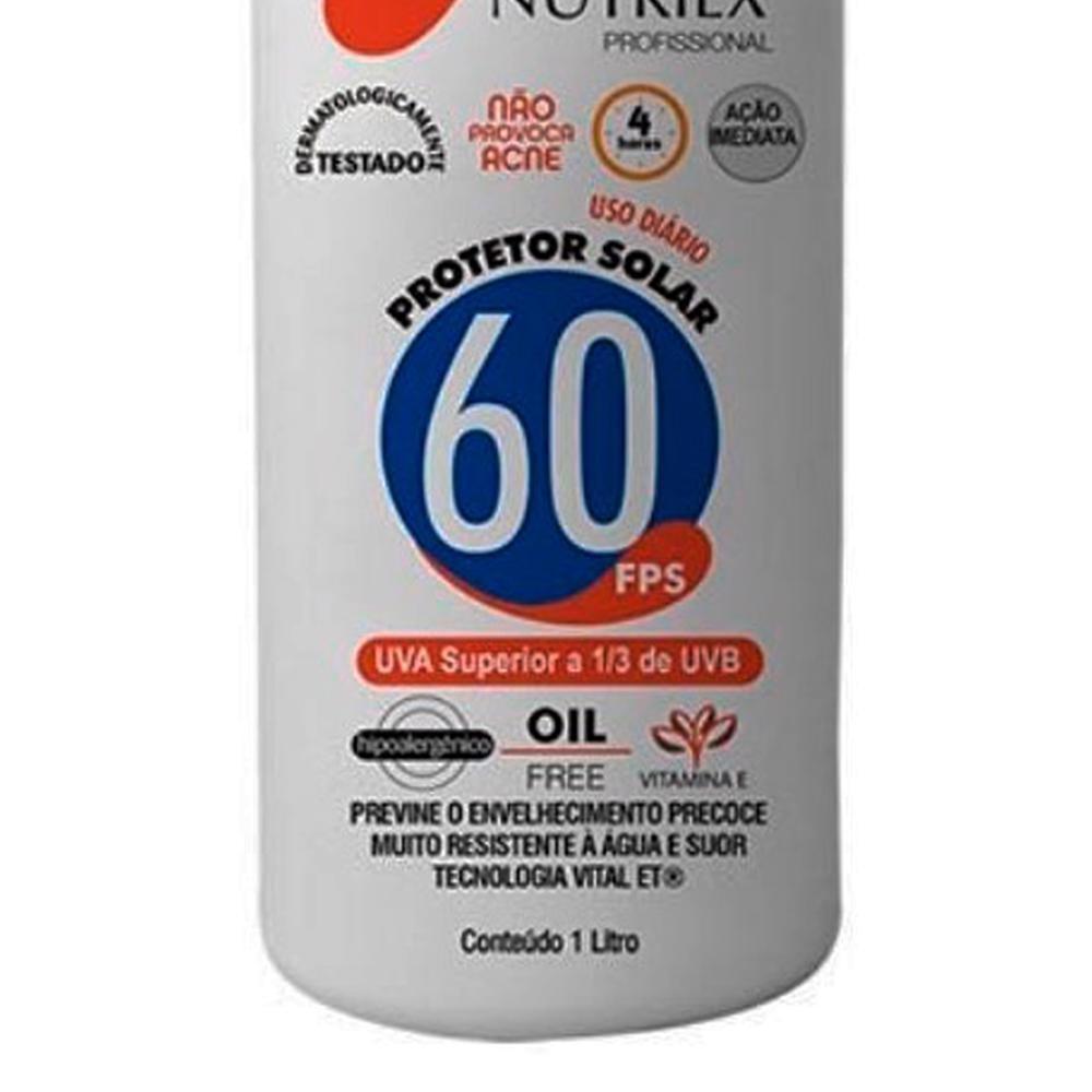 Protetor Bloqueador Solar FPS 60 1 Litro Bisnaga Nutriex