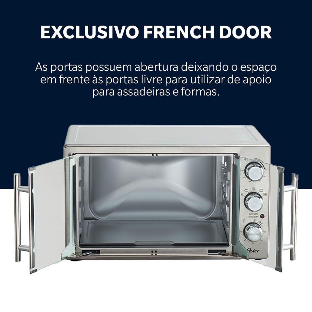 Forno E Fritadeira Sem Óleo Oster 42L French Door 2 Em 1 110V