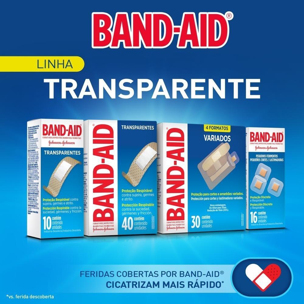 Curativos Band-aid Transparente Variados 30 Unidades