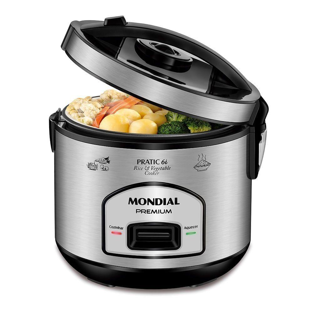 Panela Elétrica Mondial Pratic 6I Pe-43-6x Preto/inox 110V